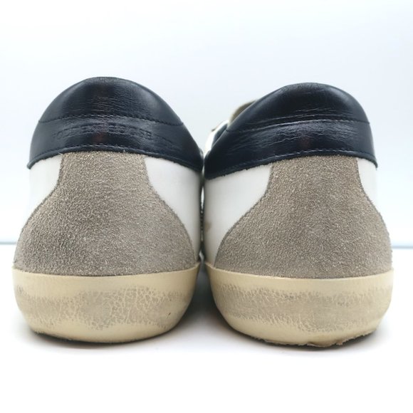 GOLDEN GOOSE SUPERSTAR SNEAKERS WHITE/NAVY LEATHER & GRAY SUEDE SIZE 46 NEW - Picture 9 of 11